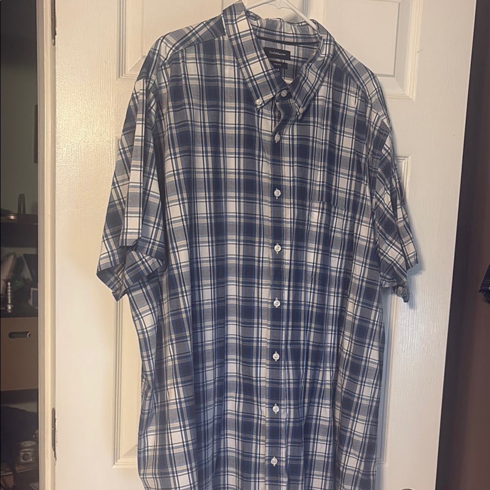 Men's Blue Plaid Shirt
